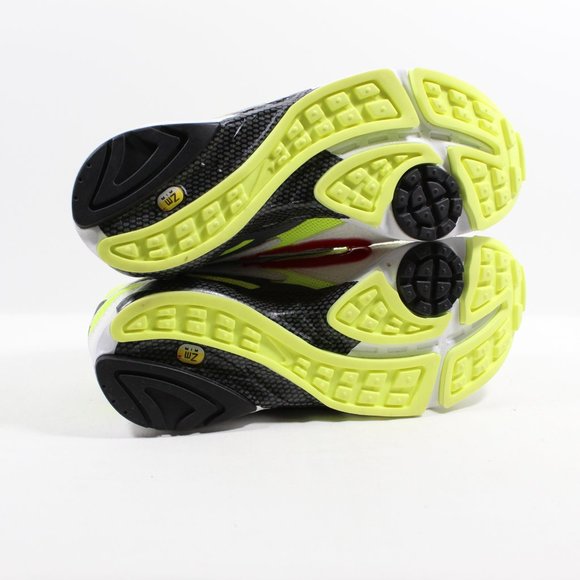 Nike Youth Air Ghost Racer White Atom Red Neon Yellow - Size 4.5M - Picture 3 of 4